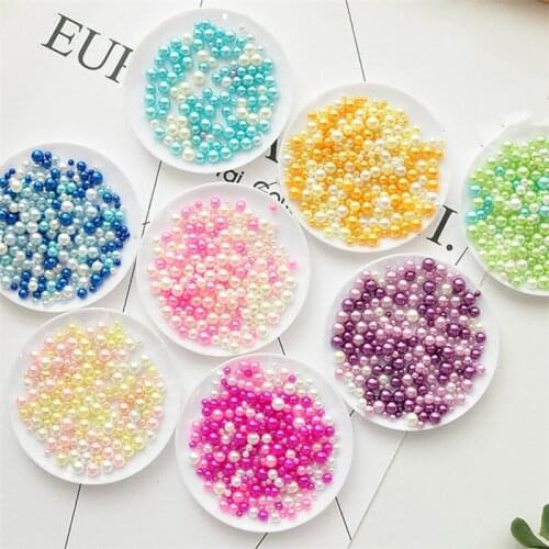 10g 500pcs No Hole Pearl Beads Mixed 2.5-5mm Acrylic Imitation Pearls For Decoration Diy Crafts Art Jewelry Pearl Accessories