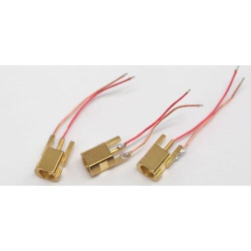 6pcs MMCX Female Socket Brass MMCX Golded Plated Socket Plug with 2cm Soldered Wire for SE535 SE425 SE315 MMCX Cable Upgrade