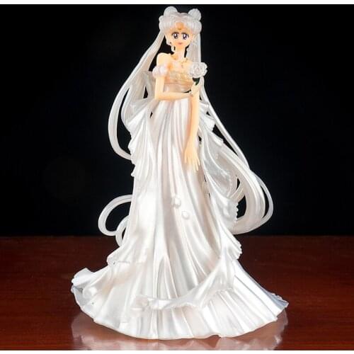 9 Inch Anime Sailor Moon Spotify Premium Princess Queen Figuras Wedding Dress Action Figure Collection Model Toys Girls Gift