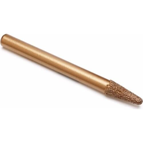 5/16" inch 8*4*20 30 mm BULLET Diamond Router Bit Brazed CNC Rotary Mounter Head Grit 46 Tools for Stone Carving Engraving