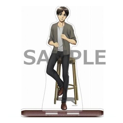 Anime Attack on Titan Levi Ackerman Cartoon Sitting Posture Acrylic Stand Figure Model Plate Desktop Toy Student Cosplay