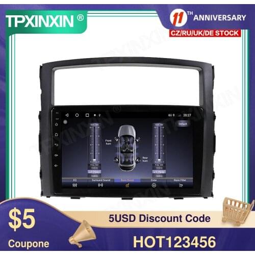 For Mitsuishi Pajero 2006-2011128G Android10 Car Multimedia Player GPS Navigation Headunit Auto Radio Audio Stereo Tape Recorder