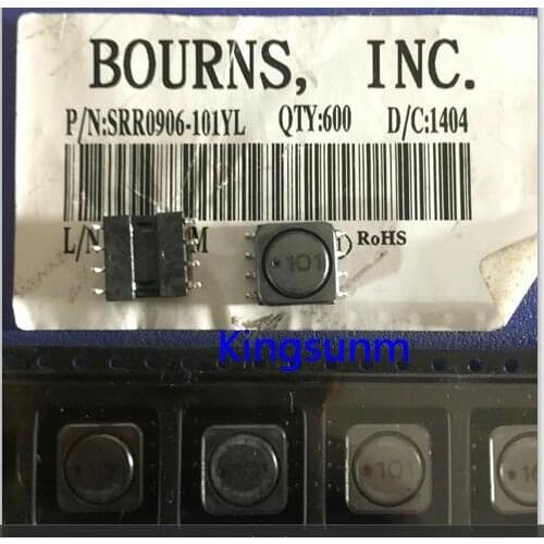 Free shipping 10pcs SRR0906-101YL 100 Shielded 700mA 420 mOhm Max H