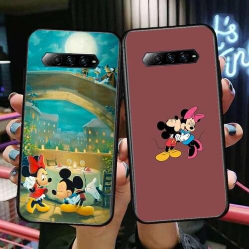 Disney Cute Mouse Anime Phone Case For xiaomi redmi Black Shark 4 Pro 2 3 3s Cases Helo Black Cover Silicone Back Prett