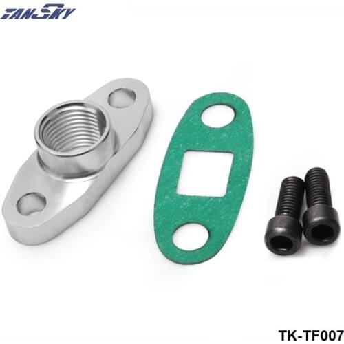 Turbo Oil DRAIN OUTLET Flange Gasket Adapter Kit an10 1/2NPNTFitting T3 T4 TK-TF007