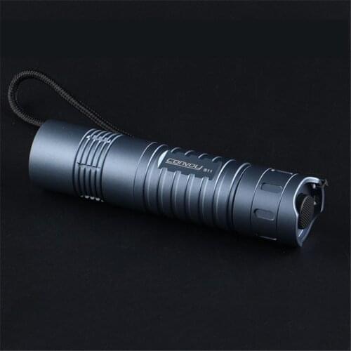 Convoy S11 LED Flashlight SST40 2300lumens 4 Modes LED Torch Fleshligh by 18650 Battery for Camping Hunting Lantern Lamp -Gray