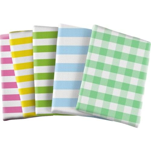 Polyester Cotton Printed Plaid Striped Polka Dot Bubble Fabric DIY Backpack Dress Sewing Crafts 50*145cm