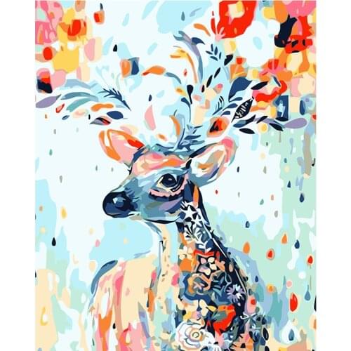 Elk Paintings By Numbers DIY Pictures Oil Coloring By Numbers Set Gift Drawing By Numbers Canvas Decor New Arrivals