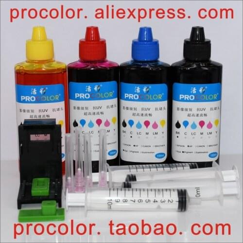 CISS Dye ink refill kit tool for HP 304 304xl Deskjet 3720 3721 3723 3724 3730 3732 3752 3755 3758 ink Cartridge inkjet printer