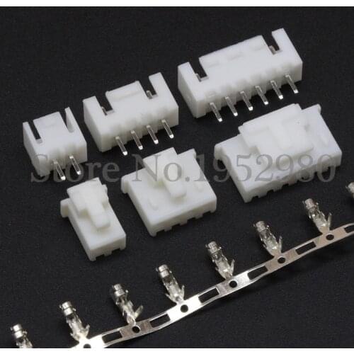 50 Set XHB 2.54MM Connector with Buckle Hole Though Type 2/3/4/5/6/7/8/9/10/11/12 Pin Straight Pin+Housing+Pin