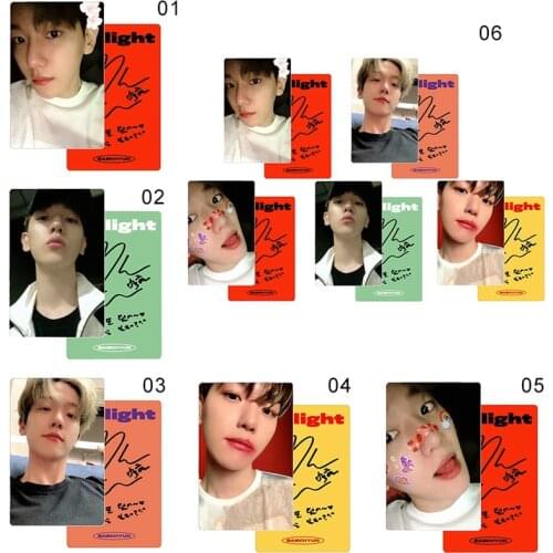 KPOP EXO BAEKHYUN Delight Album LOMO Cards Fashion Self Made Paper Photo Card Photocard Autograph