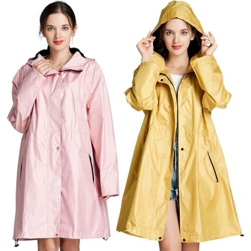 Fashion Clear And Trendy Pink Long And large Raincoat Women s Waterproof Coat Travel Shading Sun Protection Raincoat Top