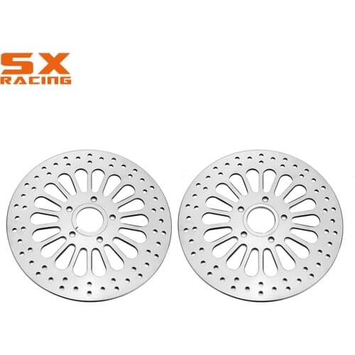 Motorcycle Stainless Steel 2 PCS Front Brake Disc Rotor Set For Harley SOFTAIL SPORTSTER DYNA 1984-2013 TOURING 1984-2007