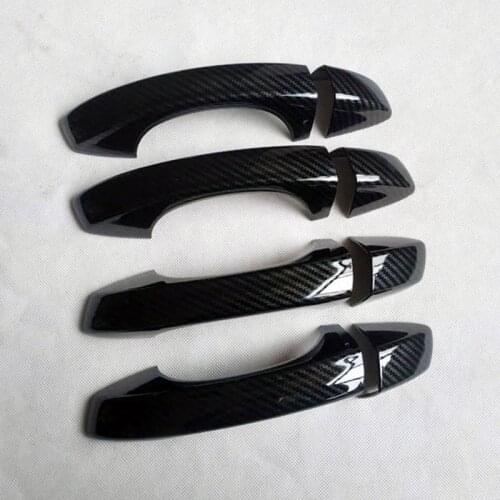 Fit for SEAT Leon Cupra 5F MK3 Accessories Plastic Imitation Carbon Fiber Door Handle Cover Trim Handles Covers Car Sticker