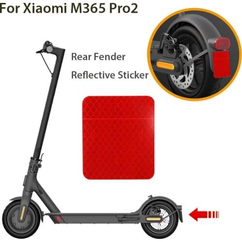 Rear Fender Reflective Stickers for Xiaomi M365 Por 2 pro 1s Electric Scooter Rear Muguard Reflective Patch Accessories