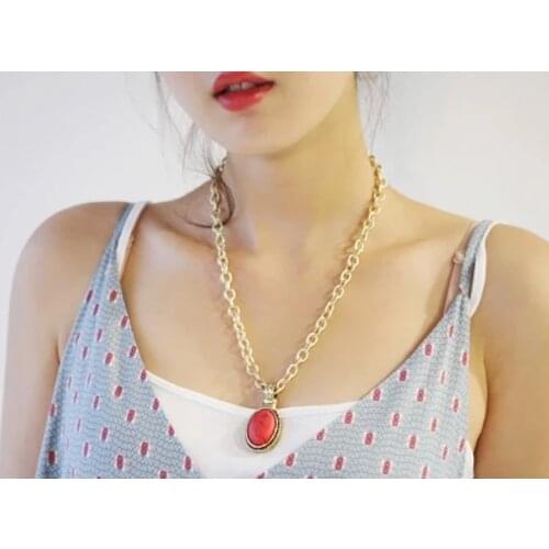 Bohemia Style Triangle Square Geometric Shape Pendant Metal Chain Necklace Fashion Ladies Party Gift Necklace Jewelry Accessorie