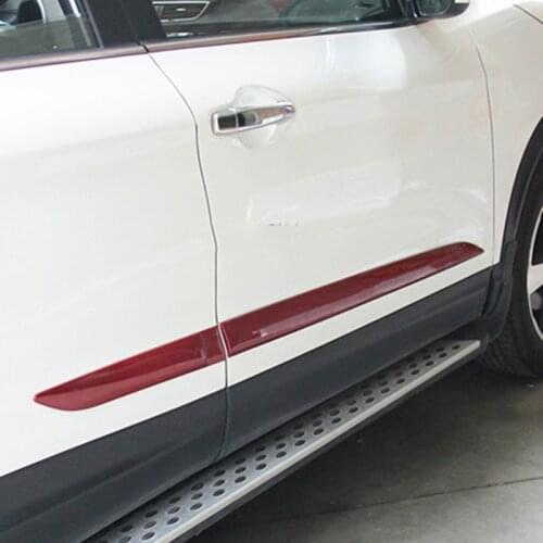 Fit For Nissan Qashqai 2016 2017 Side Door Line Garnish Body Trim Accent Molding Cover Bezel Styling