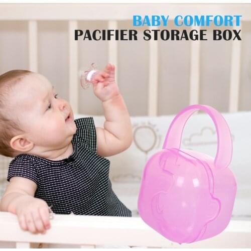 Portable Baby Pacifier Box Nipple Storage Case Container PP White/Blue/Pink Cradle Feeding Holder Tools Organizers