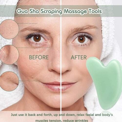 Powder Crystal Jade Beauty Scraping Massage Tool Firm Skin Care Face Gua Sha SPA Therapy Gue Anti Wrinkle Skin Care Tools