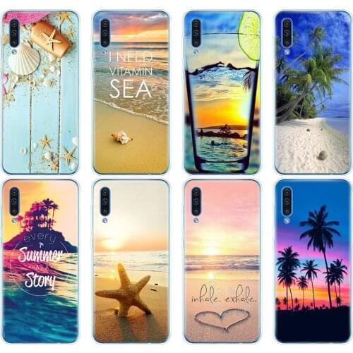 Silicon phone cover case for Samsung Galaxy S10 E PLUS A10 A20 A30 A40 A50 A70 A10E A20E M20 cover coque Summer Beach