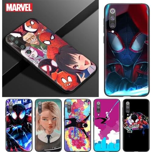 Silicone Cover Parallel Universe Spiderman Anime For Xiaomi Mi 11 10T 10 9T 9 8 Note 10 Lite Pro Ultra 5G Black Soft Phone Case