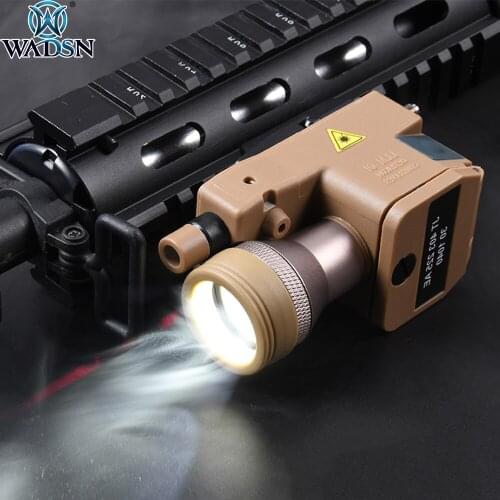 WADSN Airsoft New Version Down-Mounted LLM01 Hunting Rifle Weapon Red IR Laser Pointer Light with 350lumes Led White Flashlight