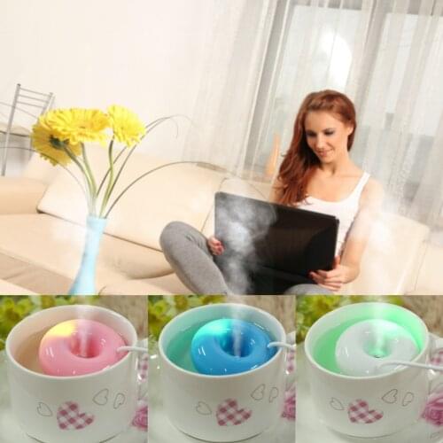 1pc USB Rechargeable Water Evaporative Humidifier ABS Portable Mini Air Ultrasonic Home Silent Floating Humidifier Mist Maker