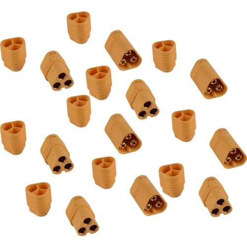 Yellow 5 Pairs MT60 MT-60 60AMP Male Female 3.5mm Bullet Connectors Plug 3 Pole Connector for RC Model ESC Accessories