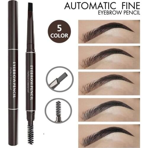 1 pc Double-headed Eyebrow Pencil Natural Long Lasting Not Smudge Waterproof sweatproof Eyebrow Pen Makeup Cosmetics TSLM1