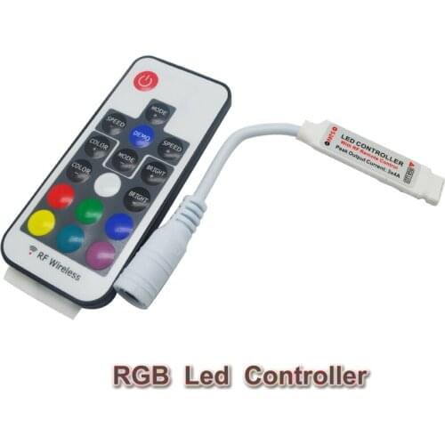 10PCS DC12v 24v 3 channel 6a rf wireless mini rgb led remote controller to control led strip smd 5050 lighting