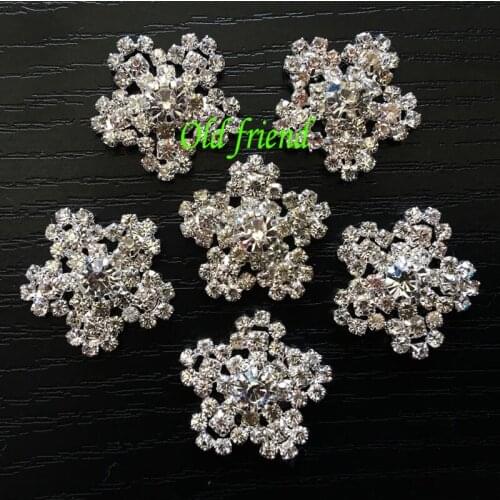 10pcs/lot, 21mm flower center buttons pearl embellishment for handmade flower, flat back rhinestone, hair accessory