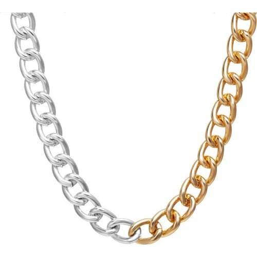 2020 Exaggerated Big Thick Chain Choker Necklace Chain For Women Men Asymmetric Gold Silver Color Chain Link Necklaces Jewelry