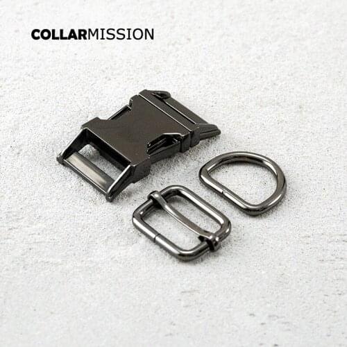 25mm (Metal Buckle+ Adjust Buckle+ D Ring) For Backpack DIY Dog Collar Bag Metal Plated Buckle Accessory Handmade Pet leash