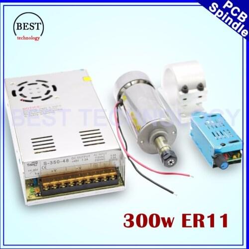 300w ER11 High Speed CNC Spindle motor kit 300w Air Cooled Spindle motor PCB Spindle for engraving milling cnc router machine