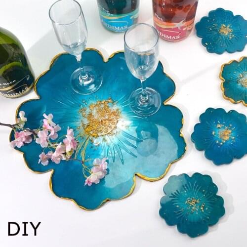 6Pcs Japan Style Cherry Blossom Heat Insulation Table Mat Family Office Anti-skid Tea Cup Milk Mug Coffee Cup DIY Coaster