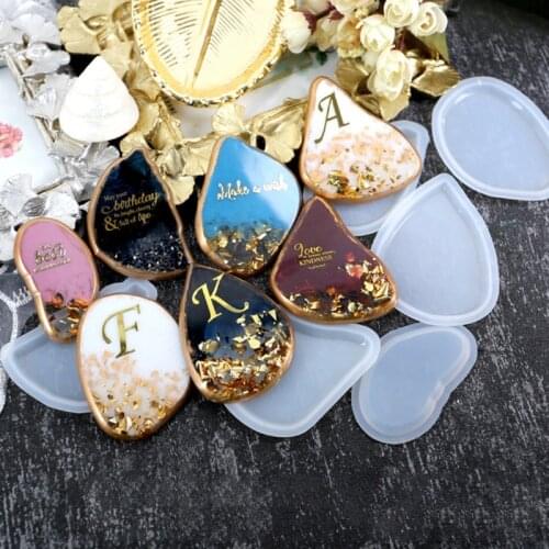 7 Pcs Crystal Epoxy Resin Mold Hanging Tag Listed Pendant Mirror Silicone Mould DIY Crafts Casting Tools T84A