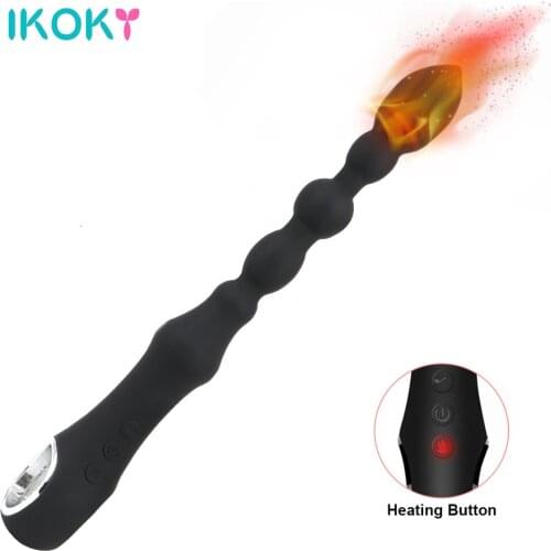 Heat Beads Anal Plug Vibrator Sex Toys For Women Men Couple Games Tools Erotic Dildo Butt Massager Machine Erotic Adults Shop