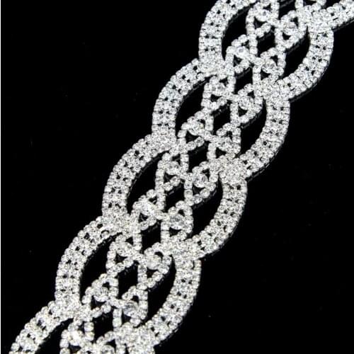 10Yards Sew On Rhinestone Applique Bling Patch Flatback Crystal Rhinestone Trim DIY Sewing Wedding Jewelry Accessories