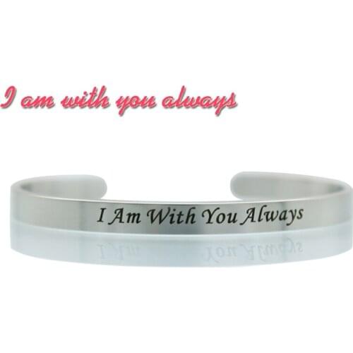 Stainless Steel Custom Engraved Engraved Message Inspirational Bracelet Positive Letter Bracelet