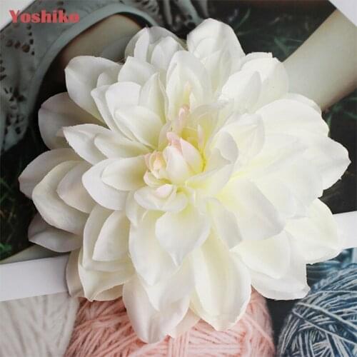 New 10PCS 10CM Artificial Flower Heads Peony Silk Flower Head Brooch Festival DIY Wedding Decoration Flowers Fake flower