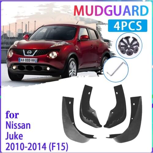 4 PCS Car Mud Flaps for Nissan Juke F15 2010~2014 2011 2012 2013 Mudguard Splash Guards Fender Mudflaps Auto Accessories