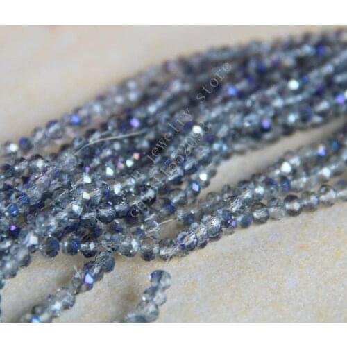 T8208 3X4mm Faceted Blue AB+ colorful glass Crystal beads!Natural Shitou Fit For Making Bracelet&Necklace DIY Jewelry wholesale