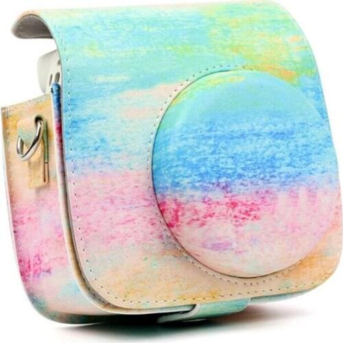 Oil Color PU Leather Instant Camera Shoulder Bag Protector Cover Case Pouch for Fujifilm Instax Mini 9 Case mini 8 8+ Camera bag