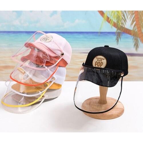 New Baby Anti-spitting Protective Hat Dustproof Cover Kids Boys Girls Peaked Cap Hat Summer Cartoon Children Protective Hat