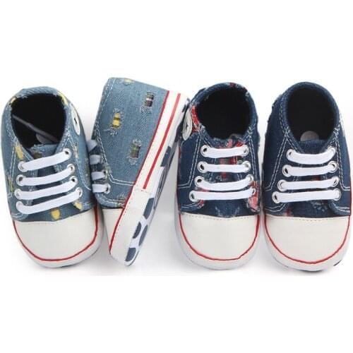 New Baby Boys Girls Shoes Infant Toddler Soft Sole Anti-slip Baby Shoes Newborn Canvas Baby Sports Sneakers Shoes First Walkers