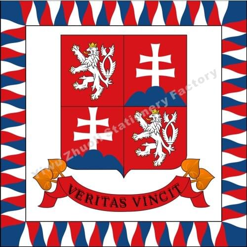 Czechoslovakia COA Flag 1990 Flag 120X120cm (4x4FT) 120g 100D Polyester Double Stitched High Quality Banner Free Shipping