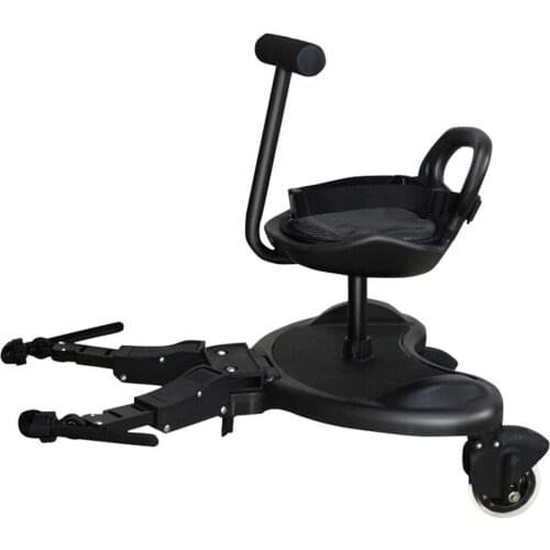 2-in-1 4-Wheel Racer Child Stroller Attachment with Seat And Platform Plate-Quick And Easy to Use-Designed for Safety