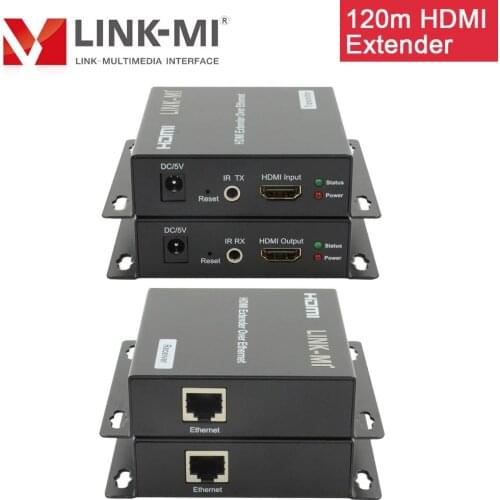 LINK-MI EX22 120M HDMI Extender over Ethernet Cat5e IR LAN Multicasting Broadcasting Support one to one, one/more to more
