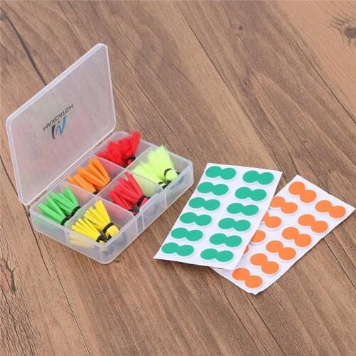 Maximumcatch 36 Pieces/Lot New Foam&Yarn&Stick-on Indicators For Fly Fishing Yellow/Orange Fishing Tackle Box