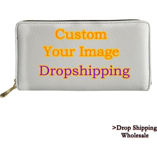 Fashion Womens Long Leather Wallet Personality Custom Waterproof Coin Purses for Girls Travel Storage Money Bags Drop Shipping